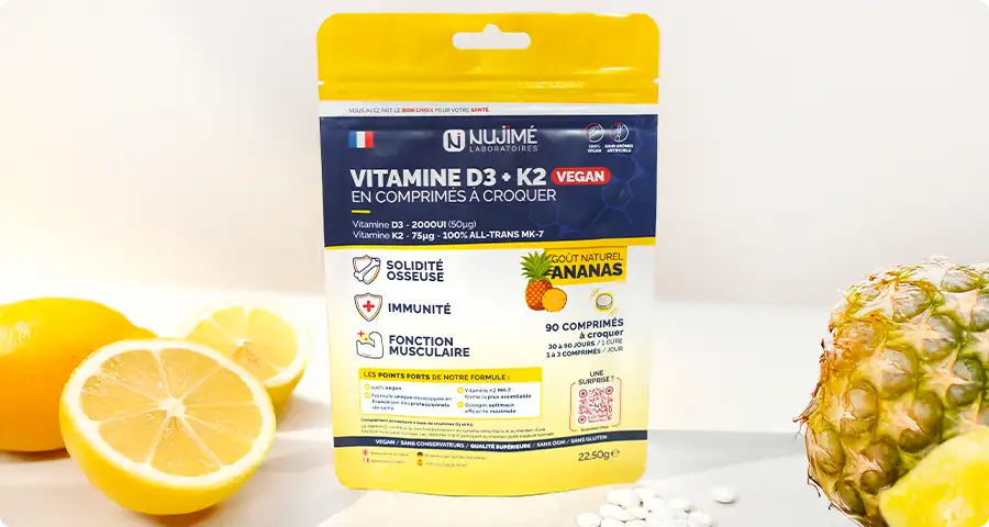 Les bienfaits de la Vitamine D3 + K2 Vegan