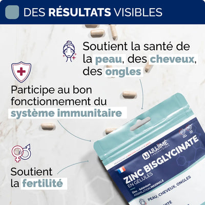 Bienfaits Zinc Bisglycinate gelules Nujime Laboratoires