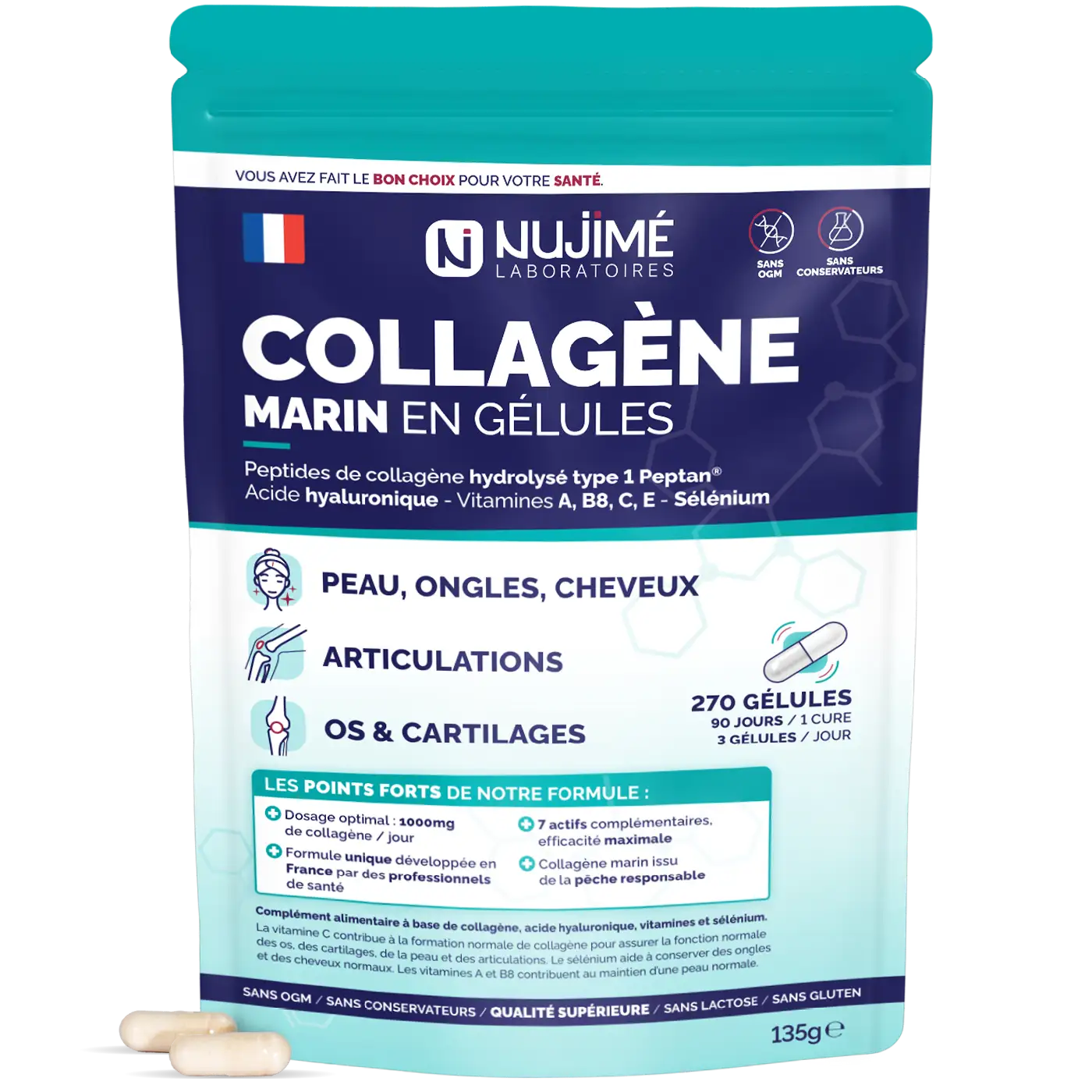 Collagene Marin gelules Nujime Laboratoires