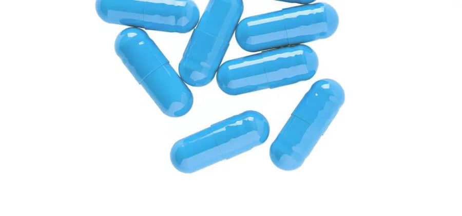 Gélules végétales bleues
