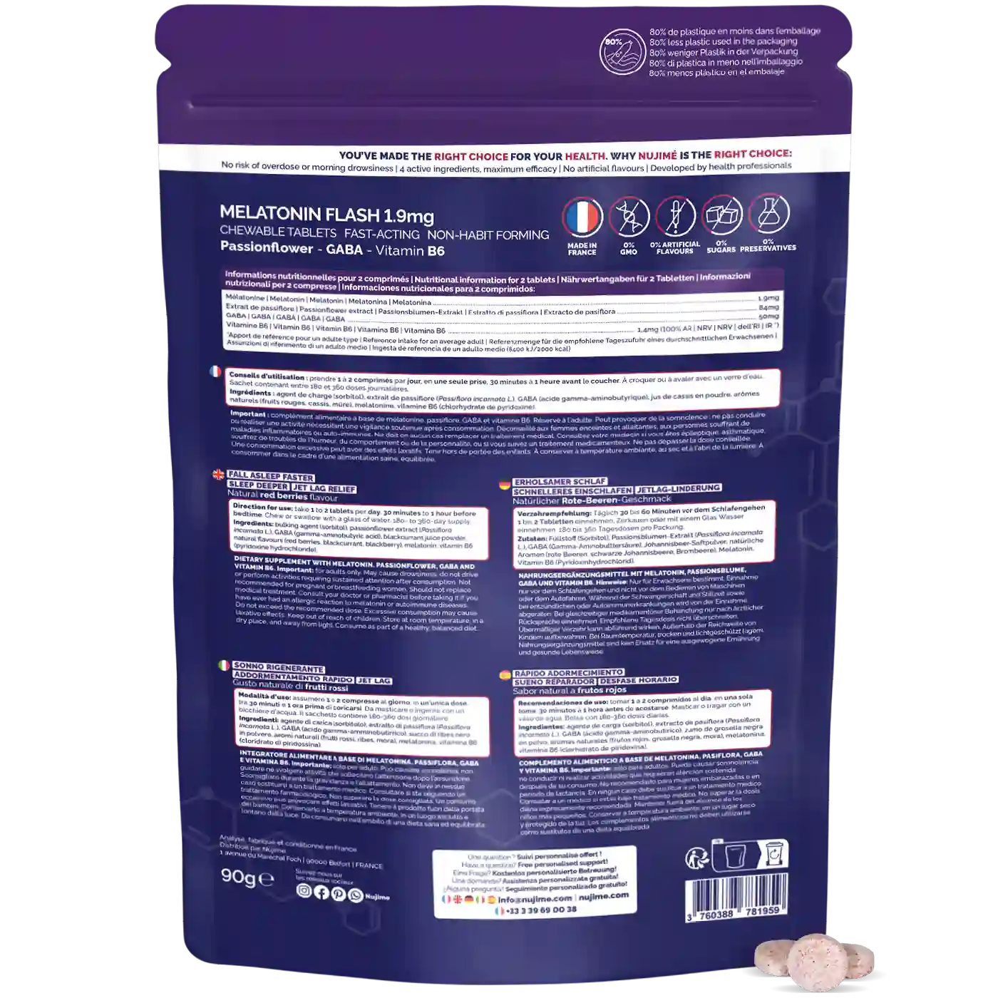 Melatonine Flash comprimes Nujime Laboratoires,