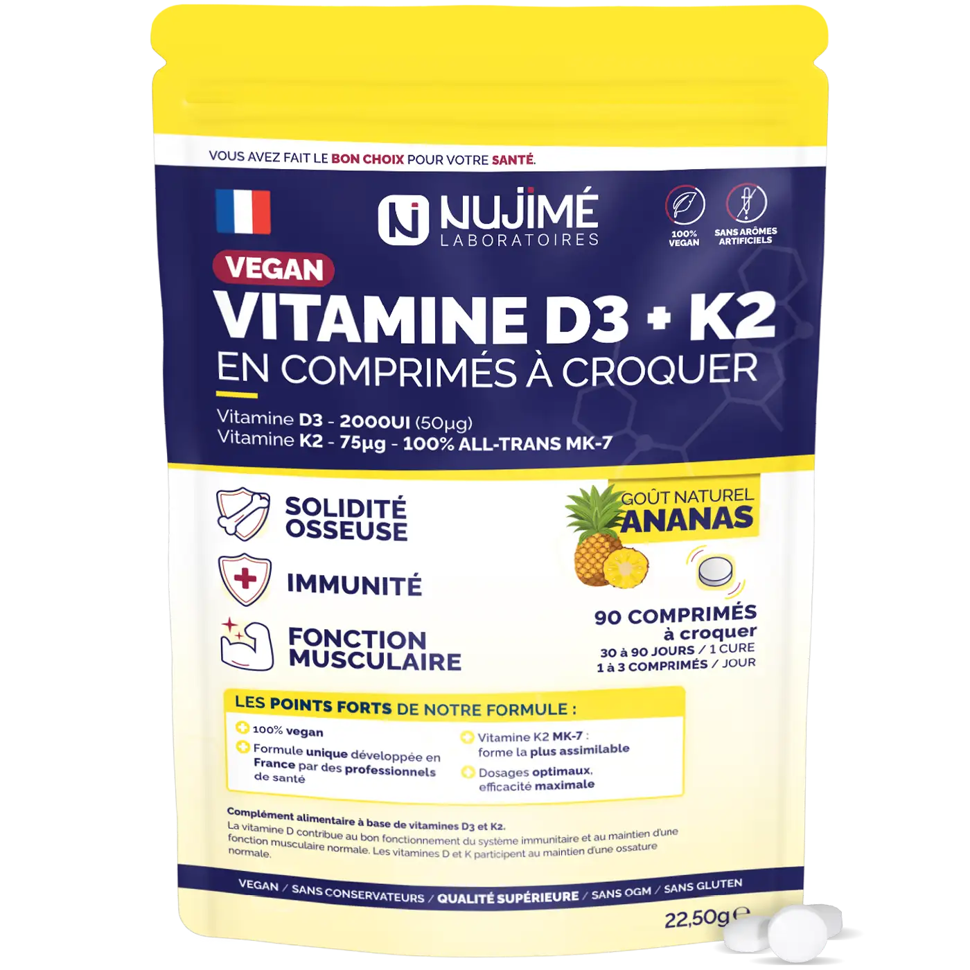 vitamine D3 K2 comprimes Nujime Laboratoires 