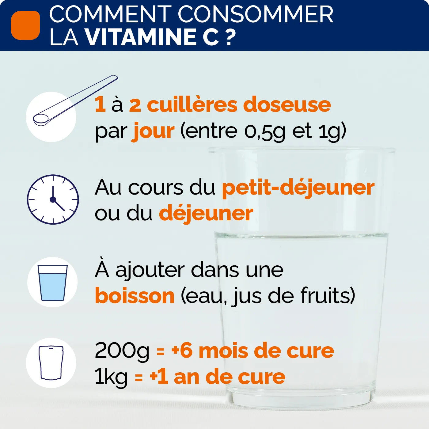 Utilisation Vitamine C poudre Nujime Laboratoires