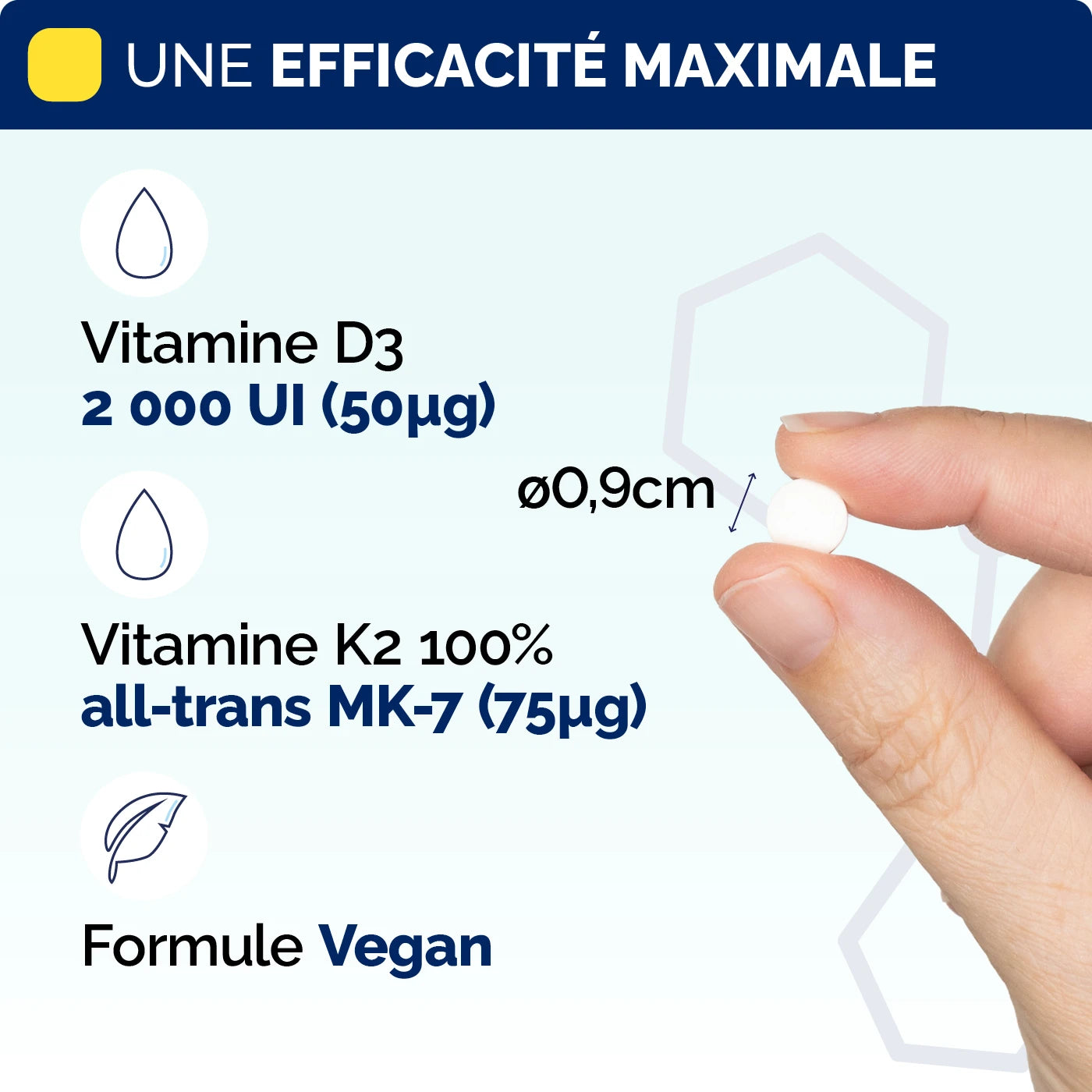 Efficacite vitamine D3 K2 comprimes Nujime Laboratoires 
