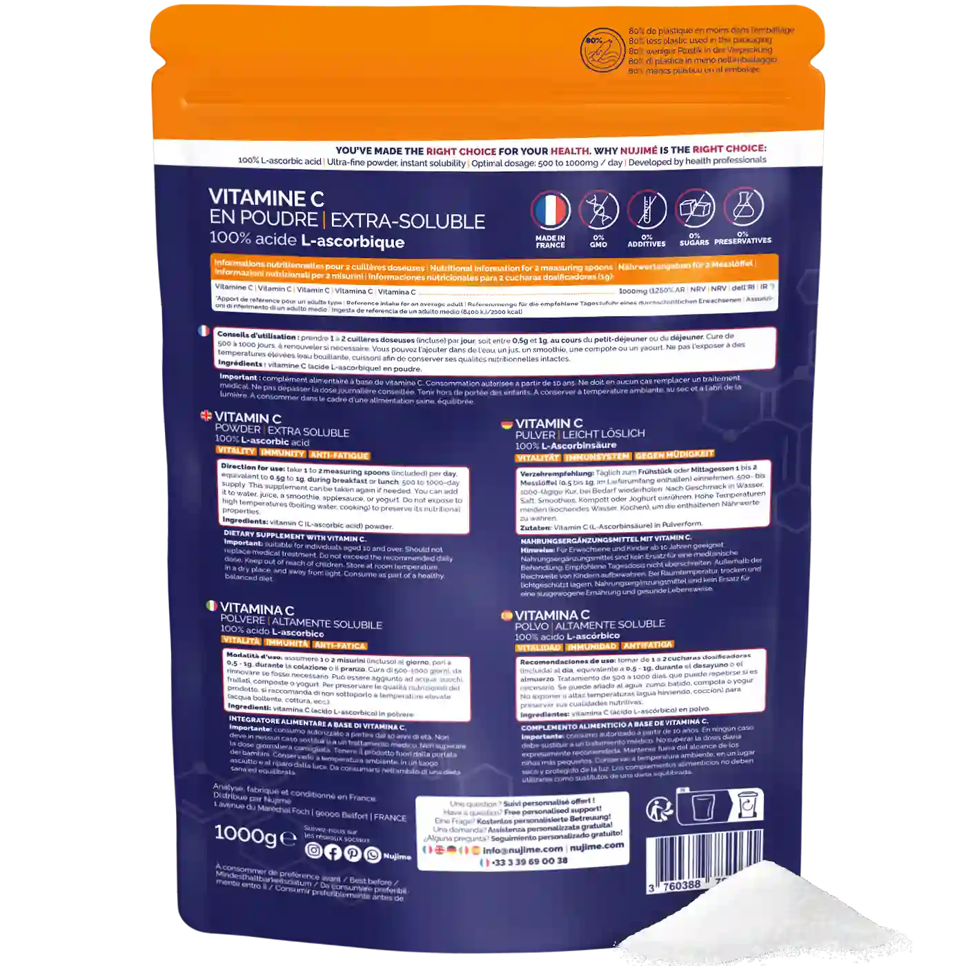 Vitamine C poudre Nujime Laboratoires