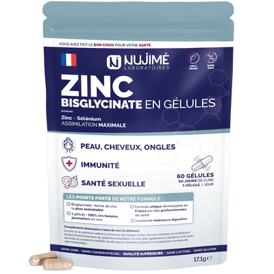 Zinc Bisglycinate gelules Nujime Laboratoires